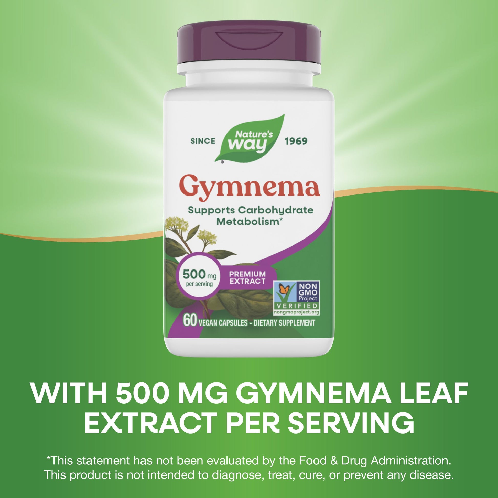 Side profile of authentic imported USA health supplement bottle for carbohydrate metabolism.