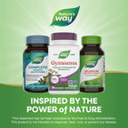 Top view of the green bottle cap on Nature's Way herbal extract.