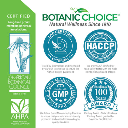 USA sourced Botanic Choice sugar craving blocker extract bottle with dropper cap