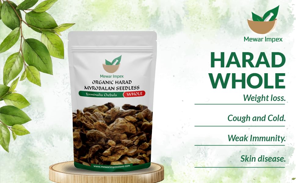 Close up of pure dried Haritaki whole fruit for Ayurvedic use