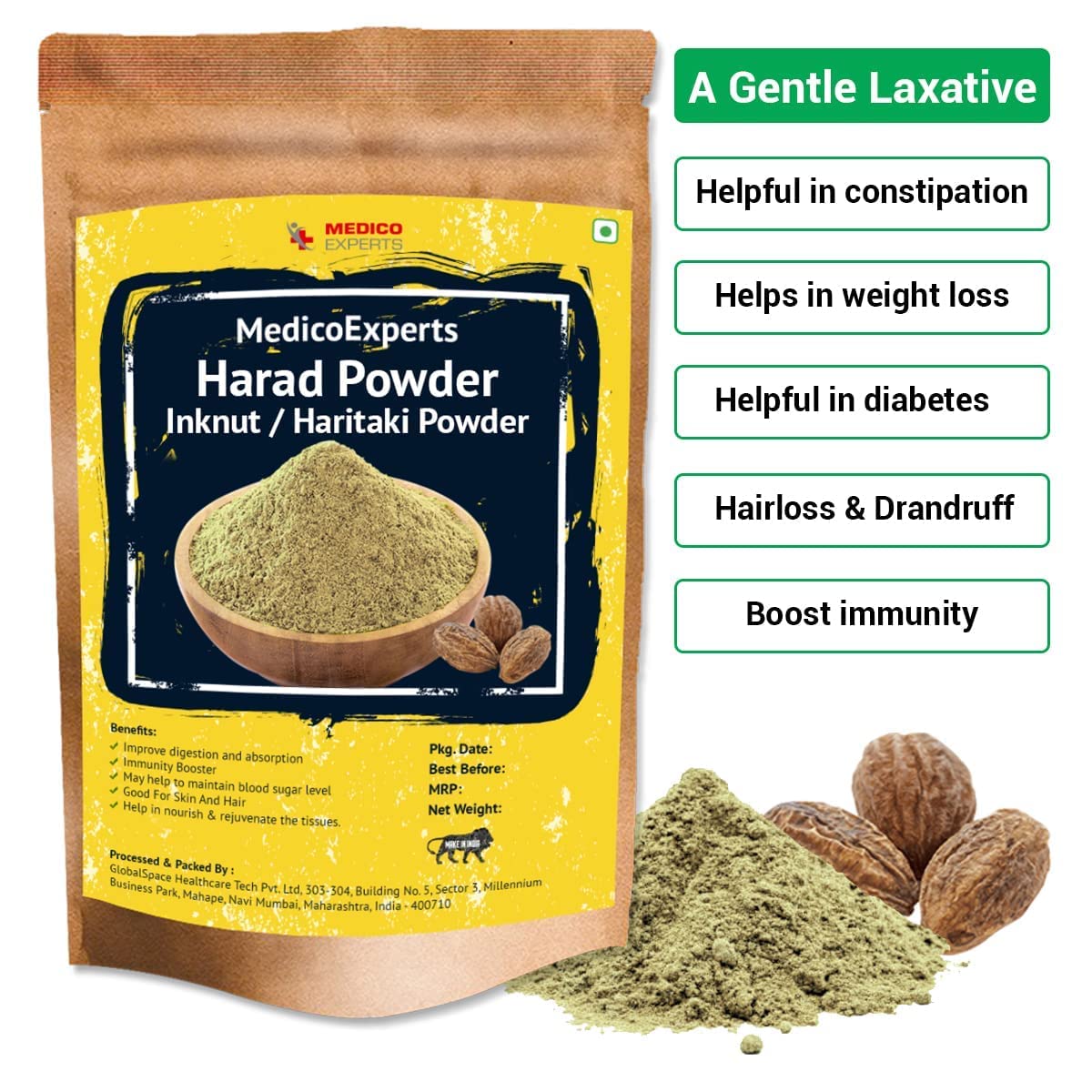 Natural Kadukkai powder for healthy digestion