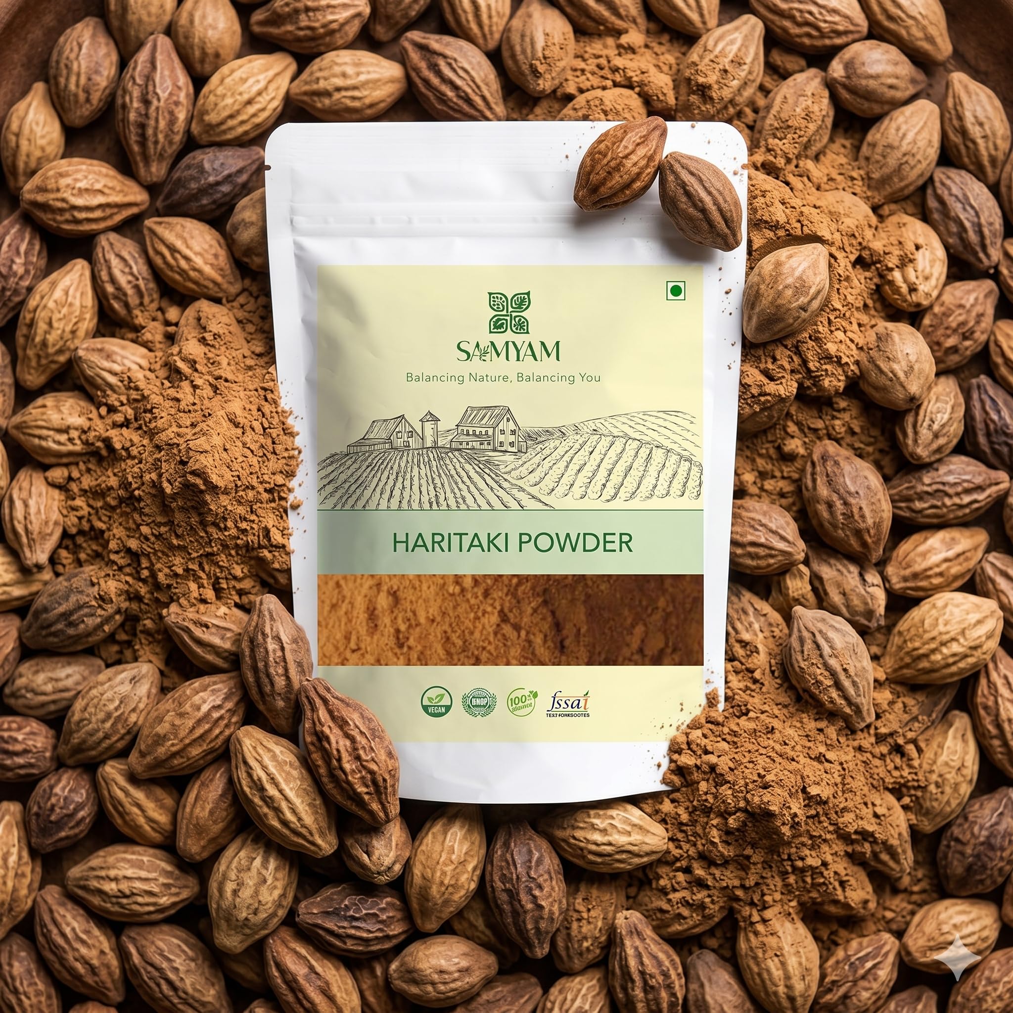 Samyam Terminalia chebula powder supplement label details