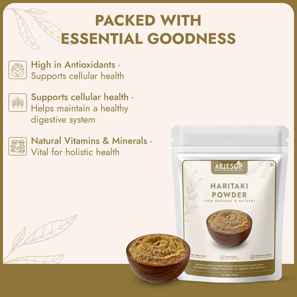 Aejesop Haritaki powder dietary supplement lifestyle preparation