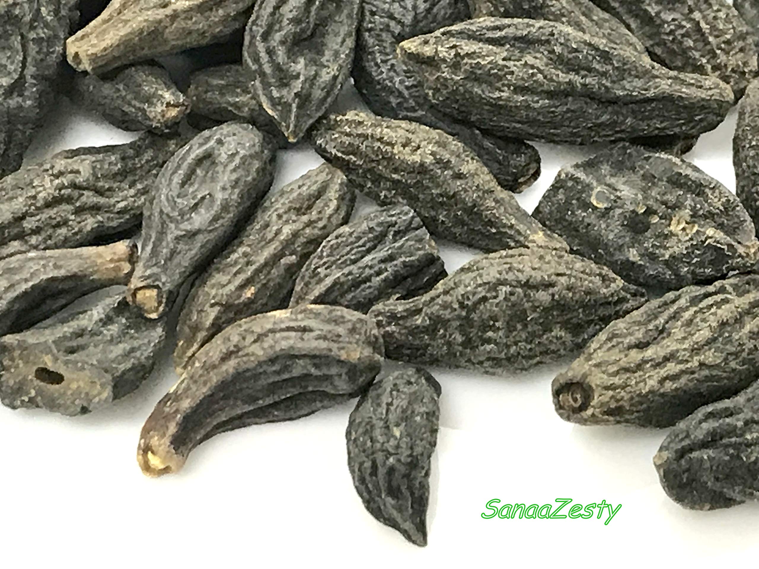 Sanaa Zesty whole Haritaki seeds displaying raw texture and quality.