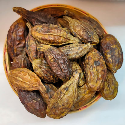 Close up view of Heriyan premium quality dried Terminalia Chebula fruit