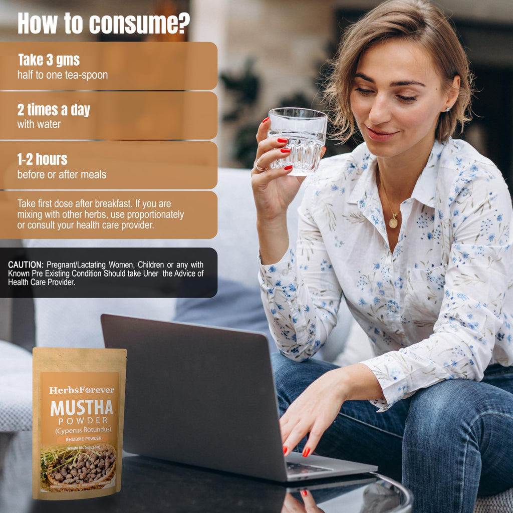 HerbsForever Ayurvedic Vata detox supplement text and usage instructions close-up.