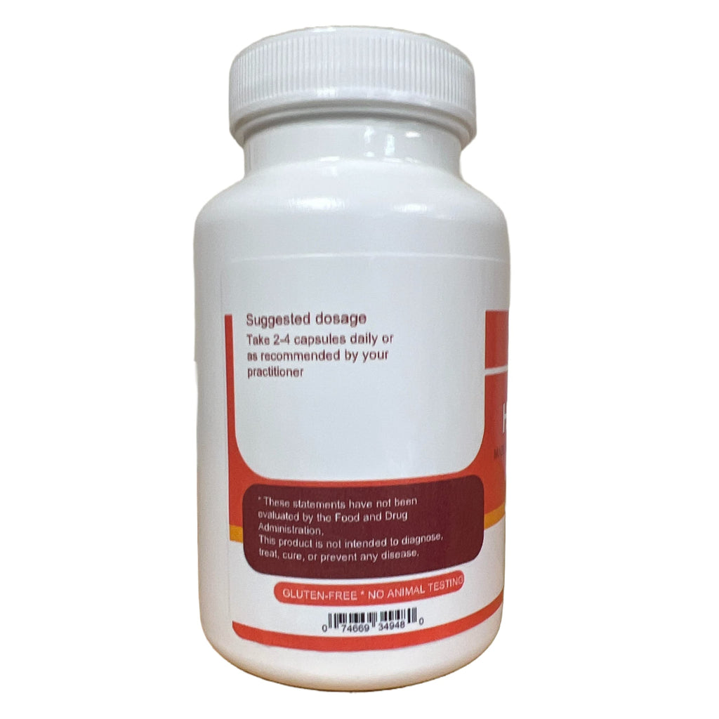 Back view of Vadik Herbs Haritaki bottle with supplement facts