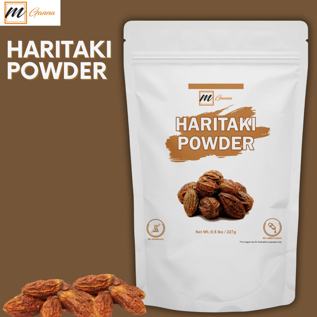 Usage demonstration of Mganna Haritaki powder mixed in water