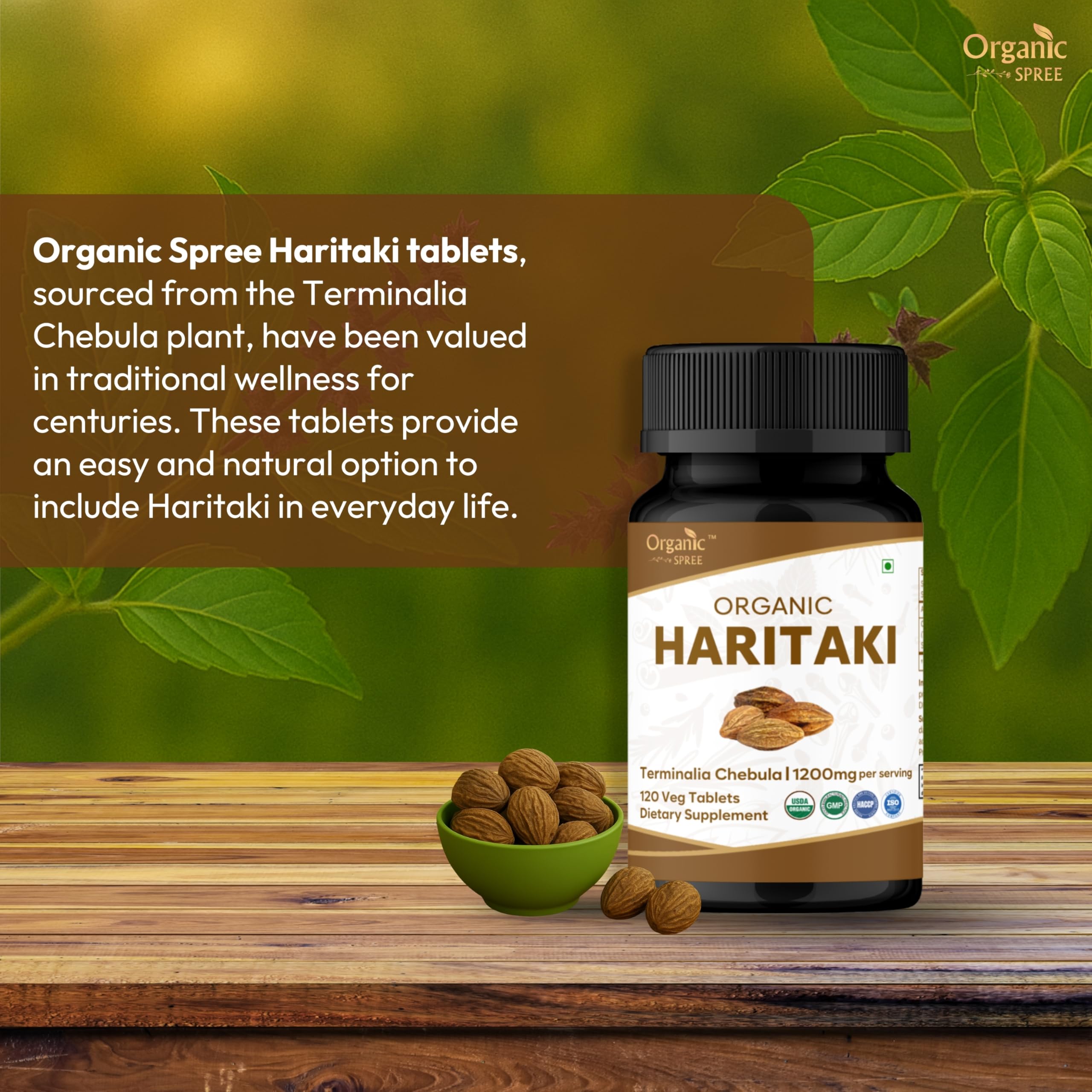 Organic Spree Haritaki USDA Organic certification label