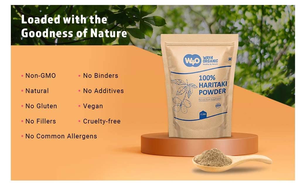 HerbsIndia Haritaki organic powder natural detox supplement lifestyle shot