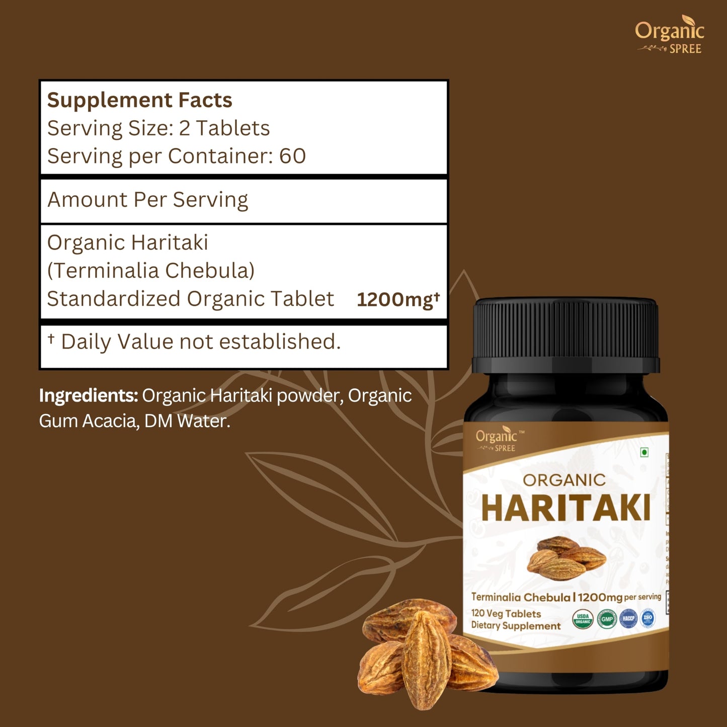 Organic Spree Haritaki tablets dietary supplement