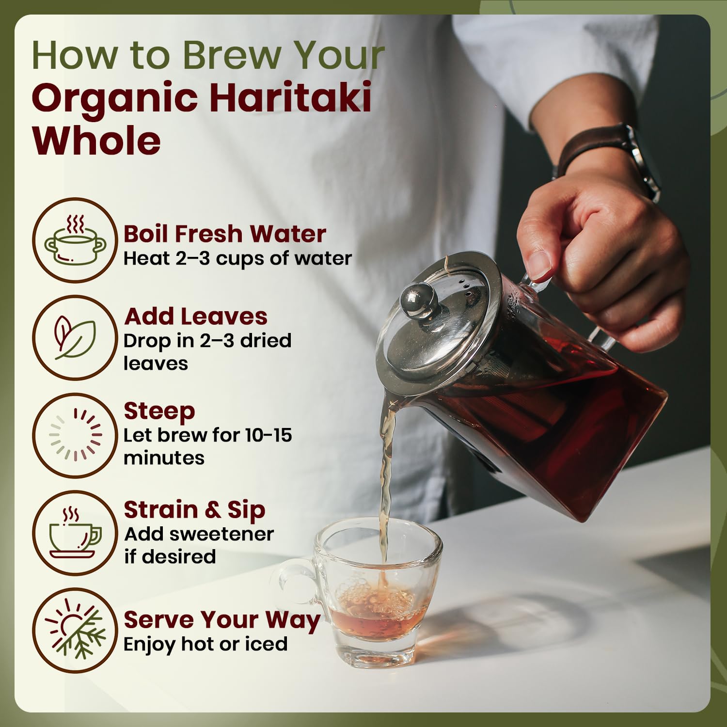 Organic Way Haritaki Whole organic botanical supplement bag