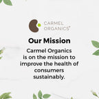 Side view of the 227 grams Carmel Organics Haritaki fruit powder standing packaging