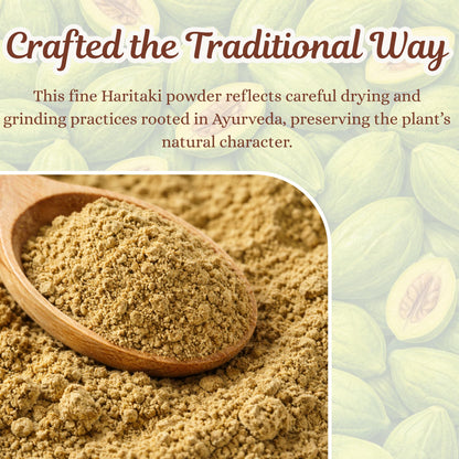 Basic Ayurveda Haritaki Harad Powder supplement facts label