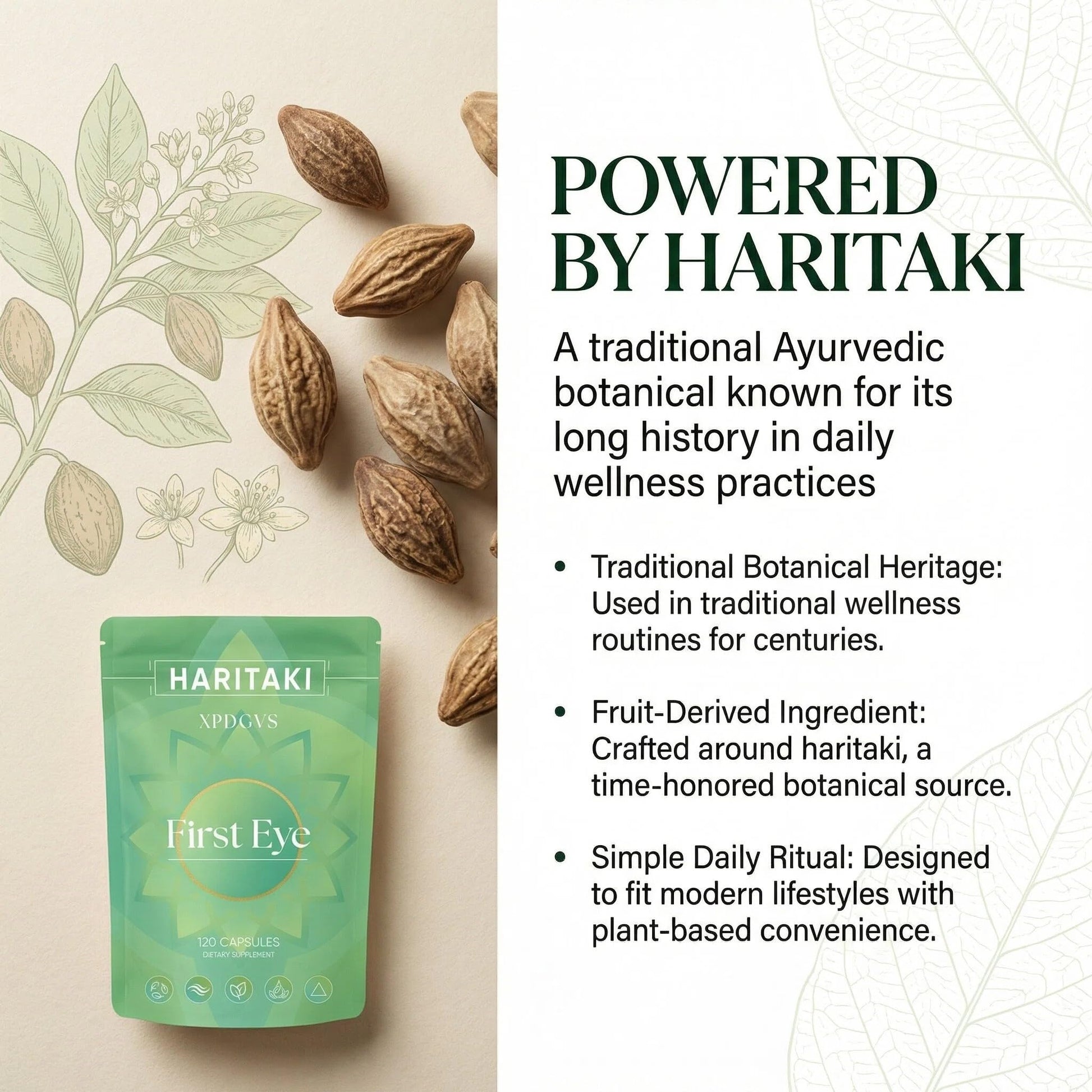 Holyco Health Haritaki 120 capsules dietary supplement information