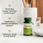 Banyan Botanicals Heart Formula supplement facts label showing organic arjuna bark.