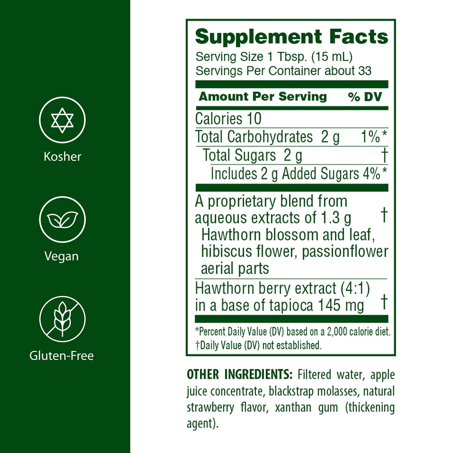 Flora Cardio Essence 500 mL supplement facts label and ingredients list