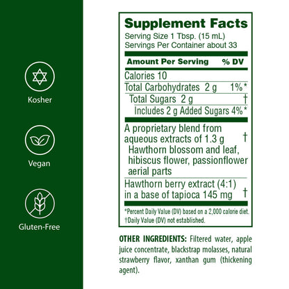 Flora Cardio Essence 500 mL supplement facts label and ingredients list
