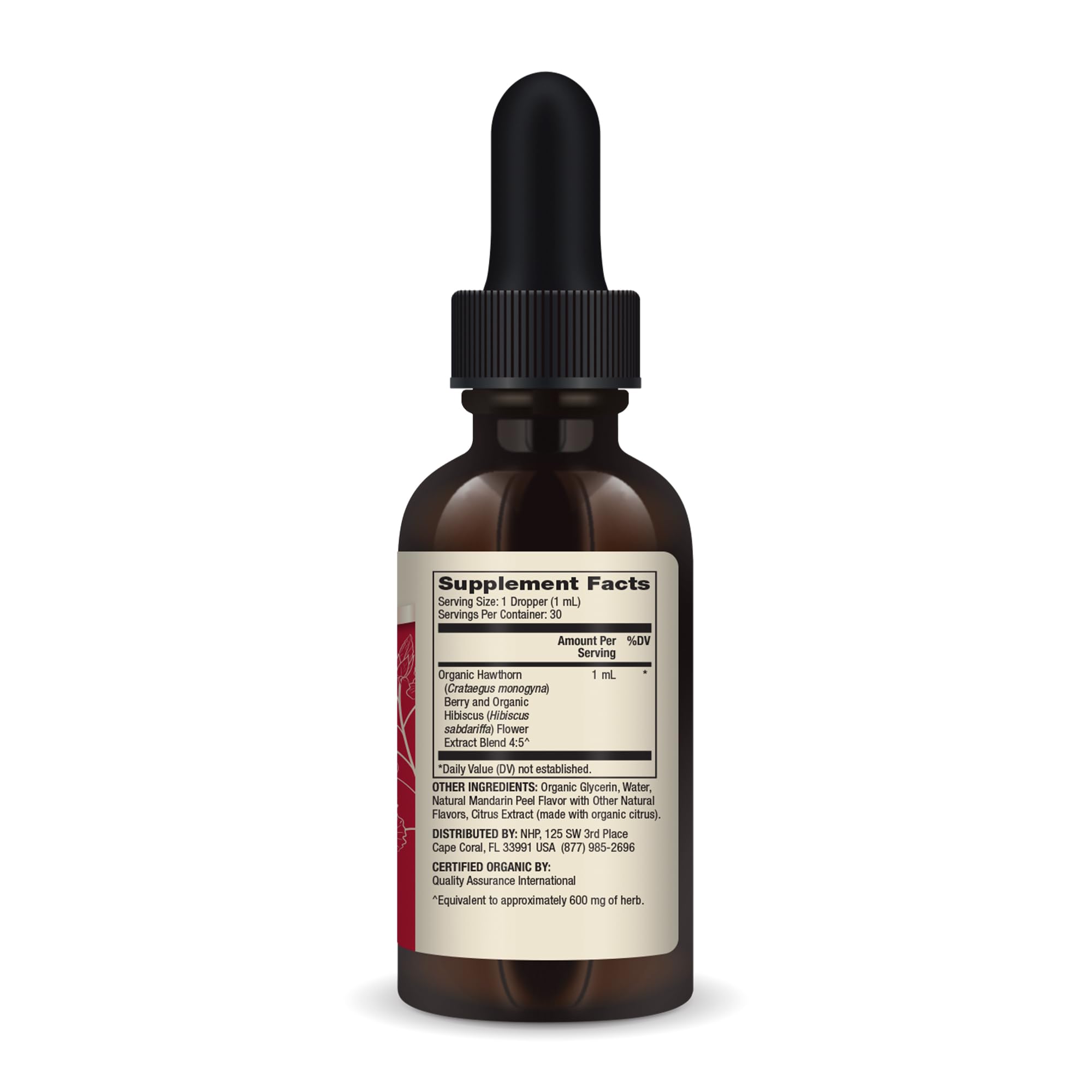 Dr. Mercola USDA Organic heart health supplement dropper view showing clean liquid formula