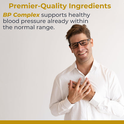 Side angle of cardiovascular support supplement bottle highlighting vegan and non-GMO certifications.
