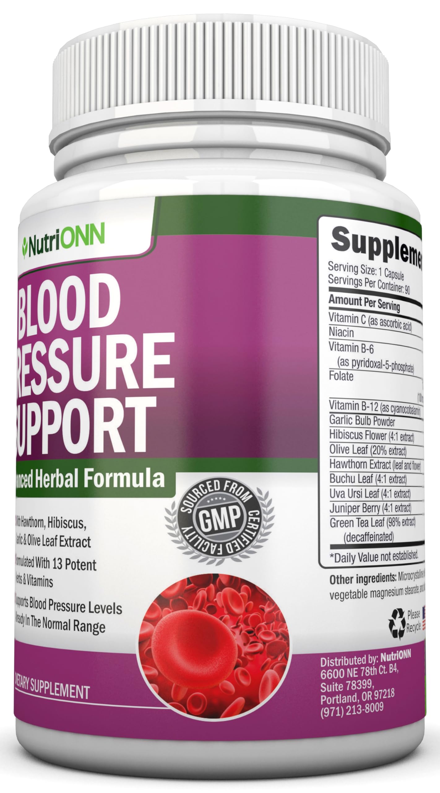 Imported NutriONN premium formula bottle illustrating serving size and directions for use.