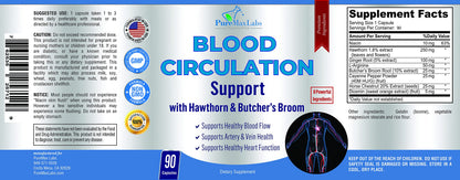 YUMMYVITE vein support capsules showing dosage instructions and safety warnings on the side panel.