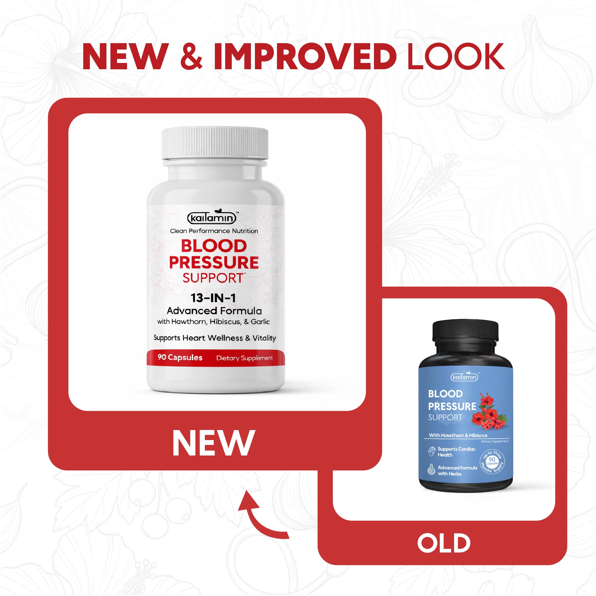 Authentic Kaitamin cardiovascular wellness dietary supplement bottle detailing the 13-in-1 heart health formula.
