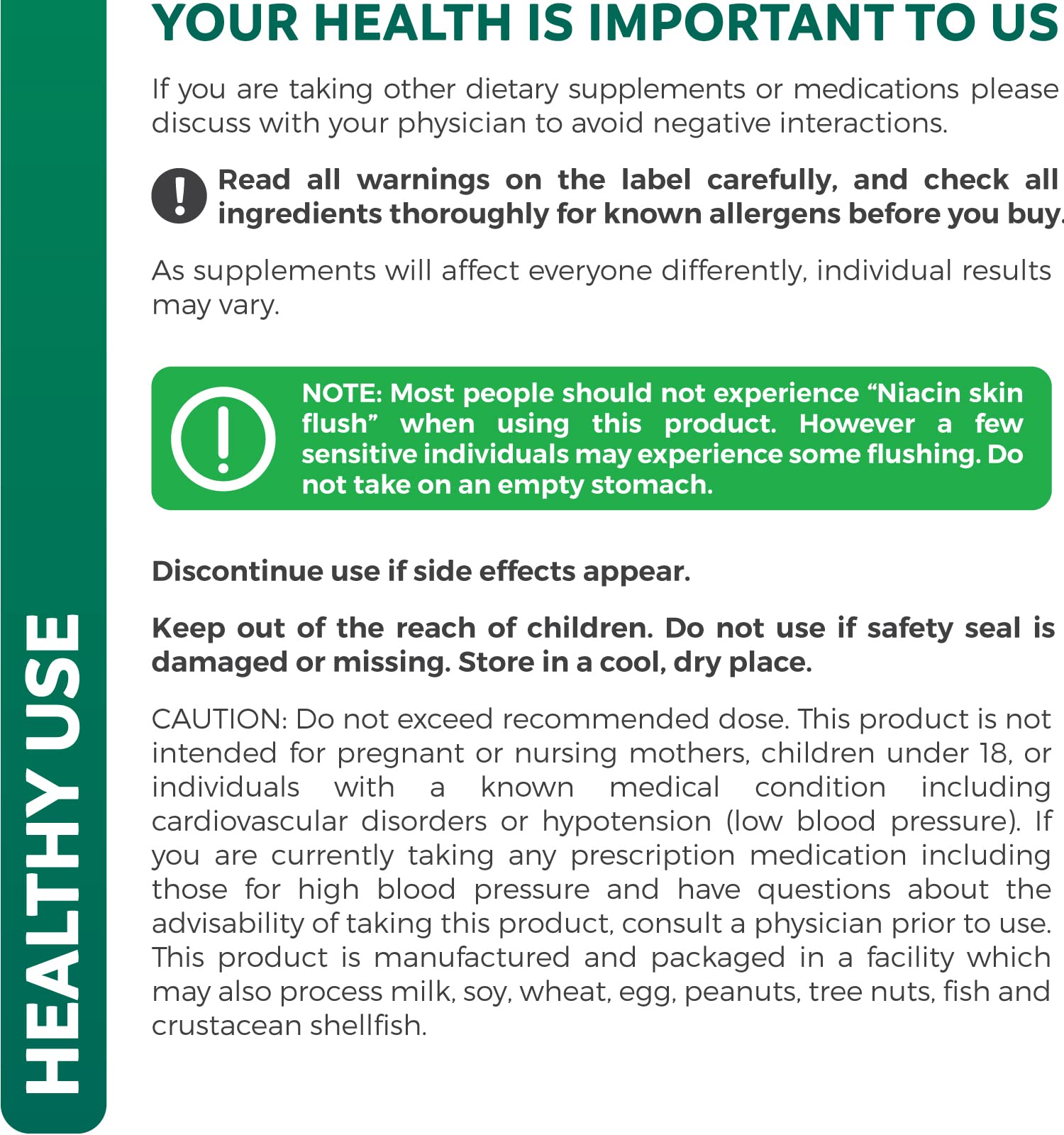 Healths Harmony vitamin and herb complex product packaging showcasing the authentic imported safety seal