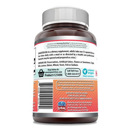 Amazing Formulas Hawthorn Berries dietary supplement showing nutritional facts panel