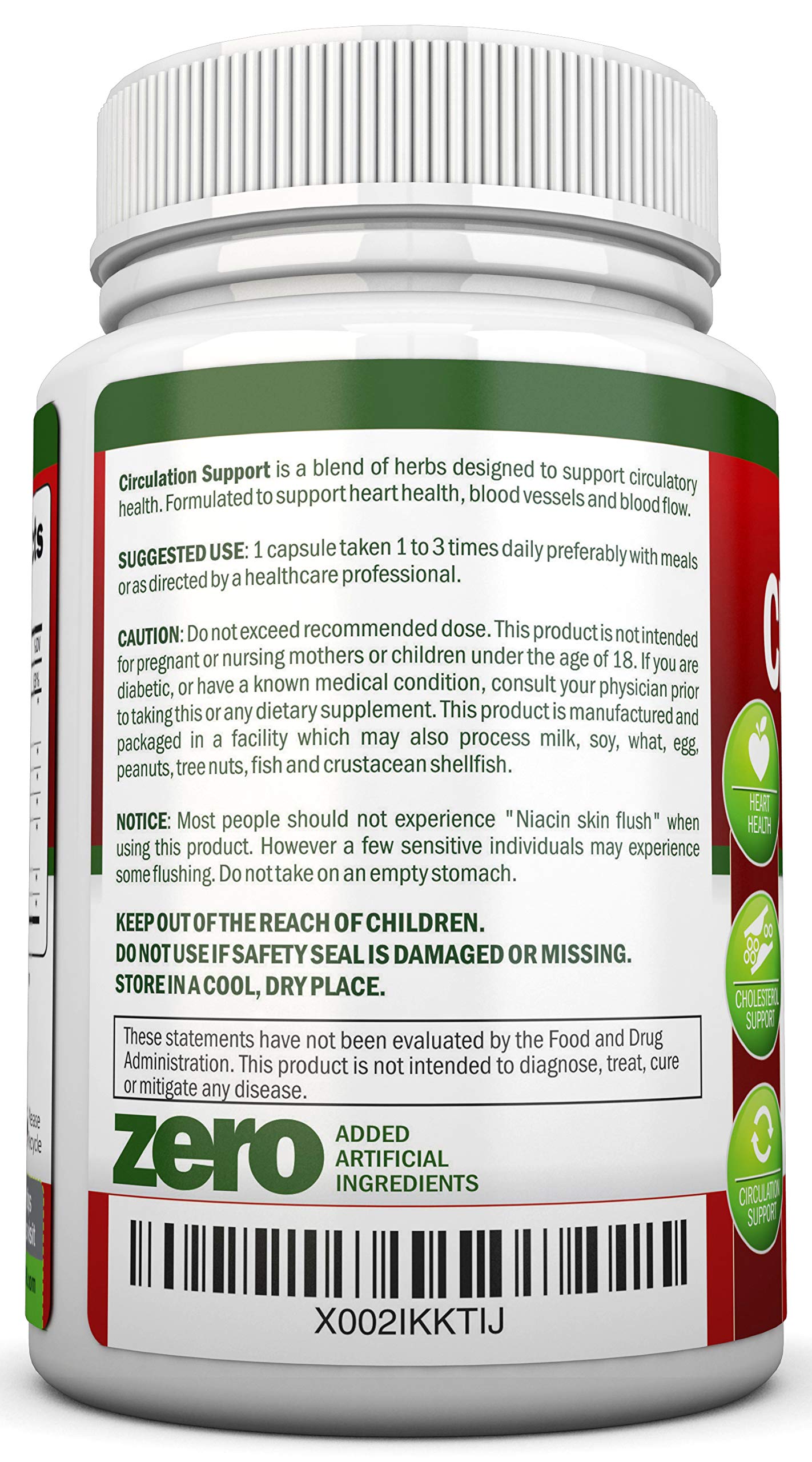 NutriONN healthy arteries and veins supplement capsules premium imported formula package
