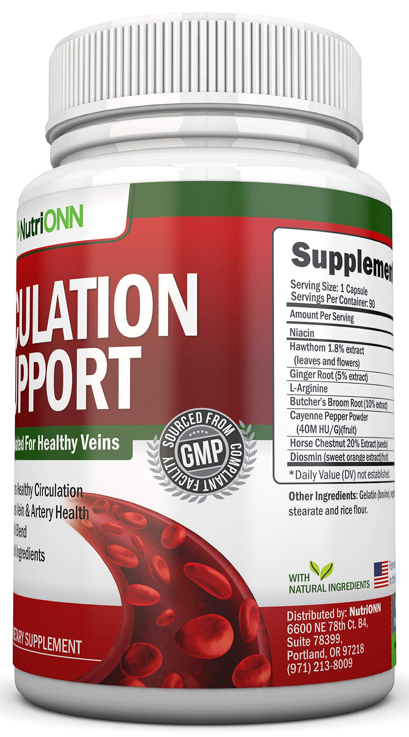 NutriONN leg comfort and blood flow complex packaging from top perspective