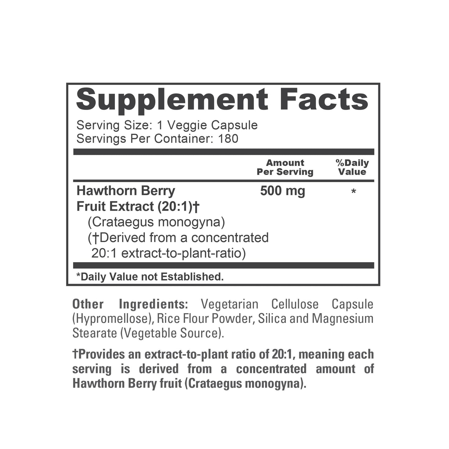 NusaPure Hawthorn Berry vegan capsules manufactured in cGMP registered facility