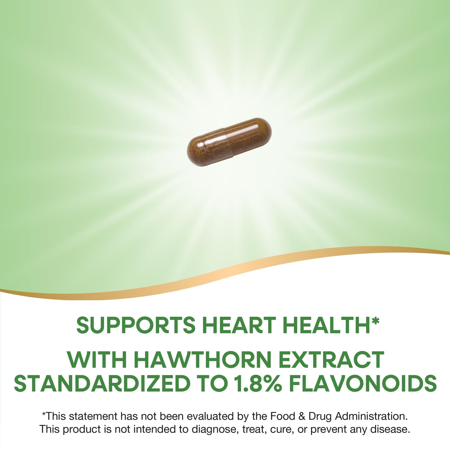 Side view of Nature's Way Hawthorn cardiovascular tonic highlighting Non-GMO Project Verified seal