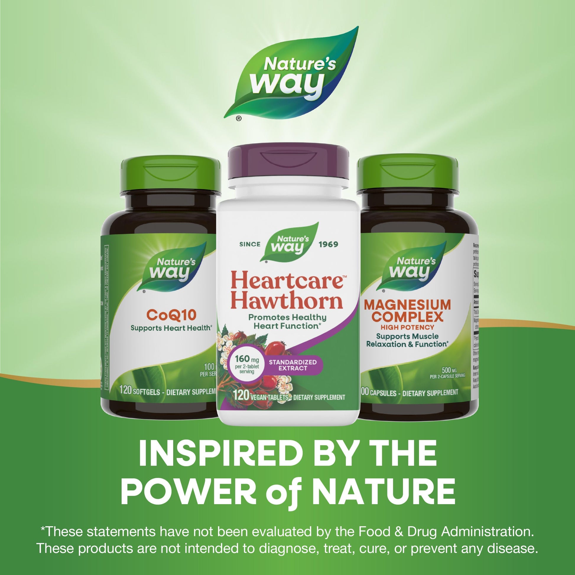 Nature's Way HeartCare Hawthorn 120 tablets premium imported packaging overview