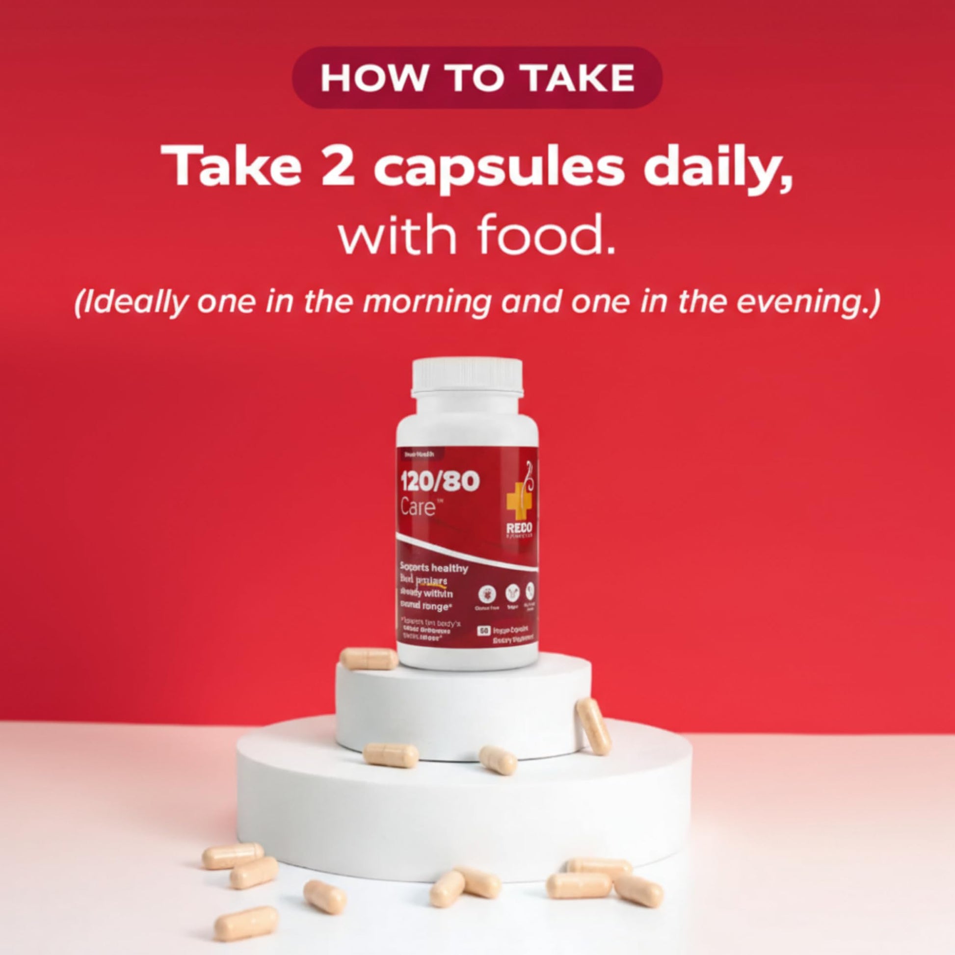 Cardiovascular wellness supplement bottle by Redd Remedies featuring hawthorn berry extract