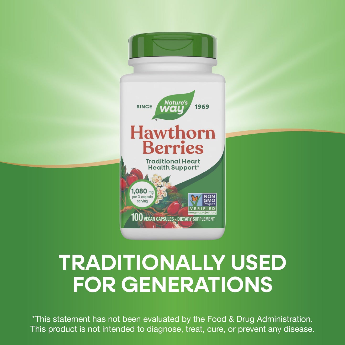 Top angle of the premium herbal heart support supplement packaging.