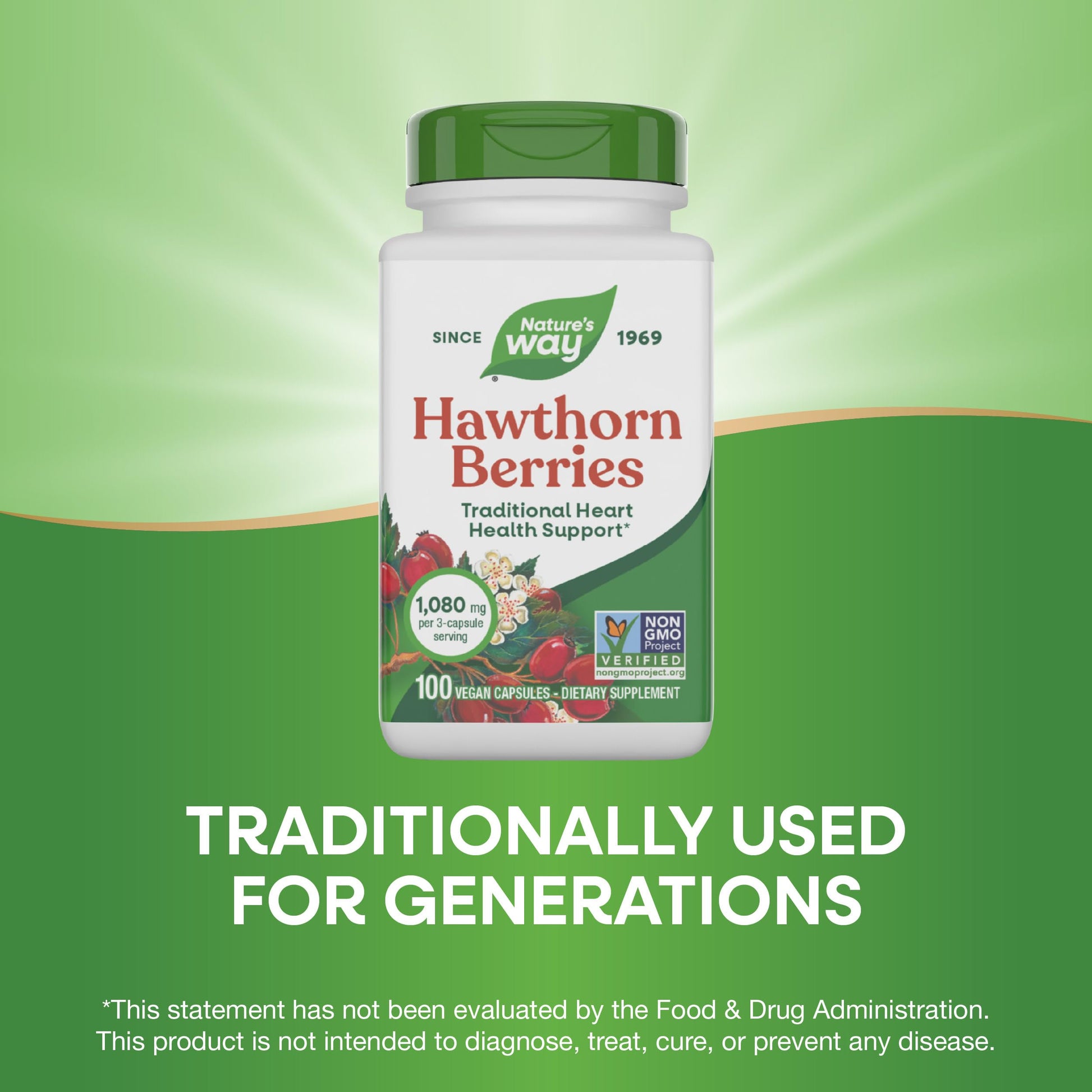 Top angle of the premium herbal heart support supplement packaging.