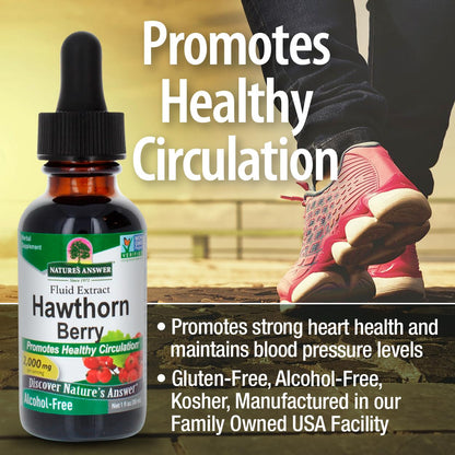 Nature's Answer non-GMO organic hawthorn berry liquid product shot