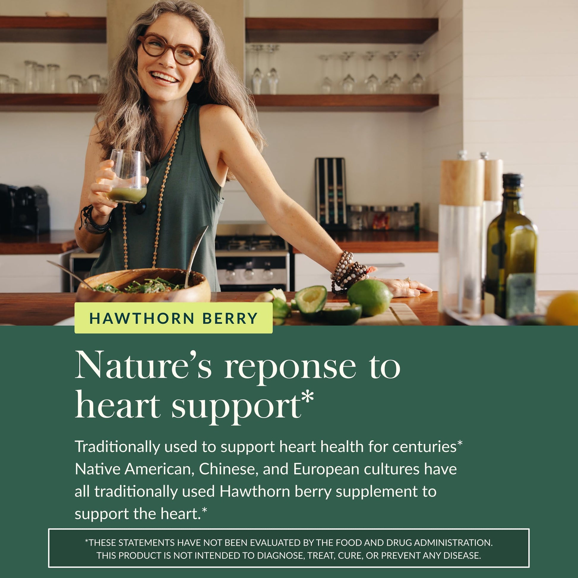Gaia Herbs Hawthorn Supreme imported herbal heart health supplement packaging