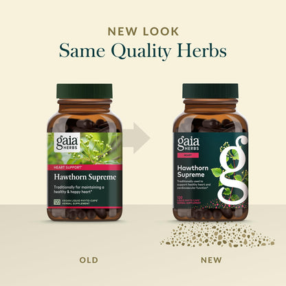 Gaia Herbs Hawthorn Supreme organic berry leaf and flower extract capsules