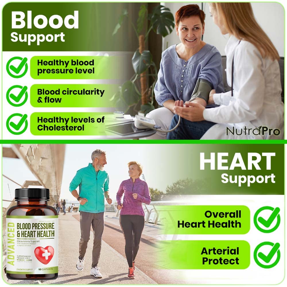 NutraPro cardiovascular supplement container highlighting the natural hawthorn berry and hibiscus formulation ingredients