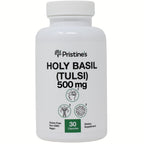 Authentic Pristines Holy Basil non-GMO supplement bottle