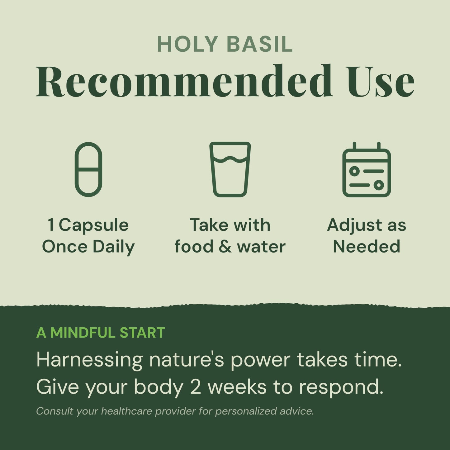 Rebel Herbs Holy Basil dual extract capsule bottle