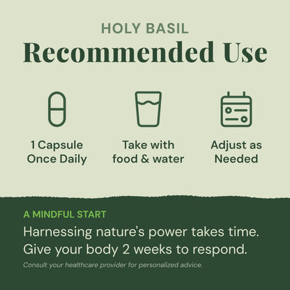 Rebel Herbs Holy Basil dual extract capsule bottle