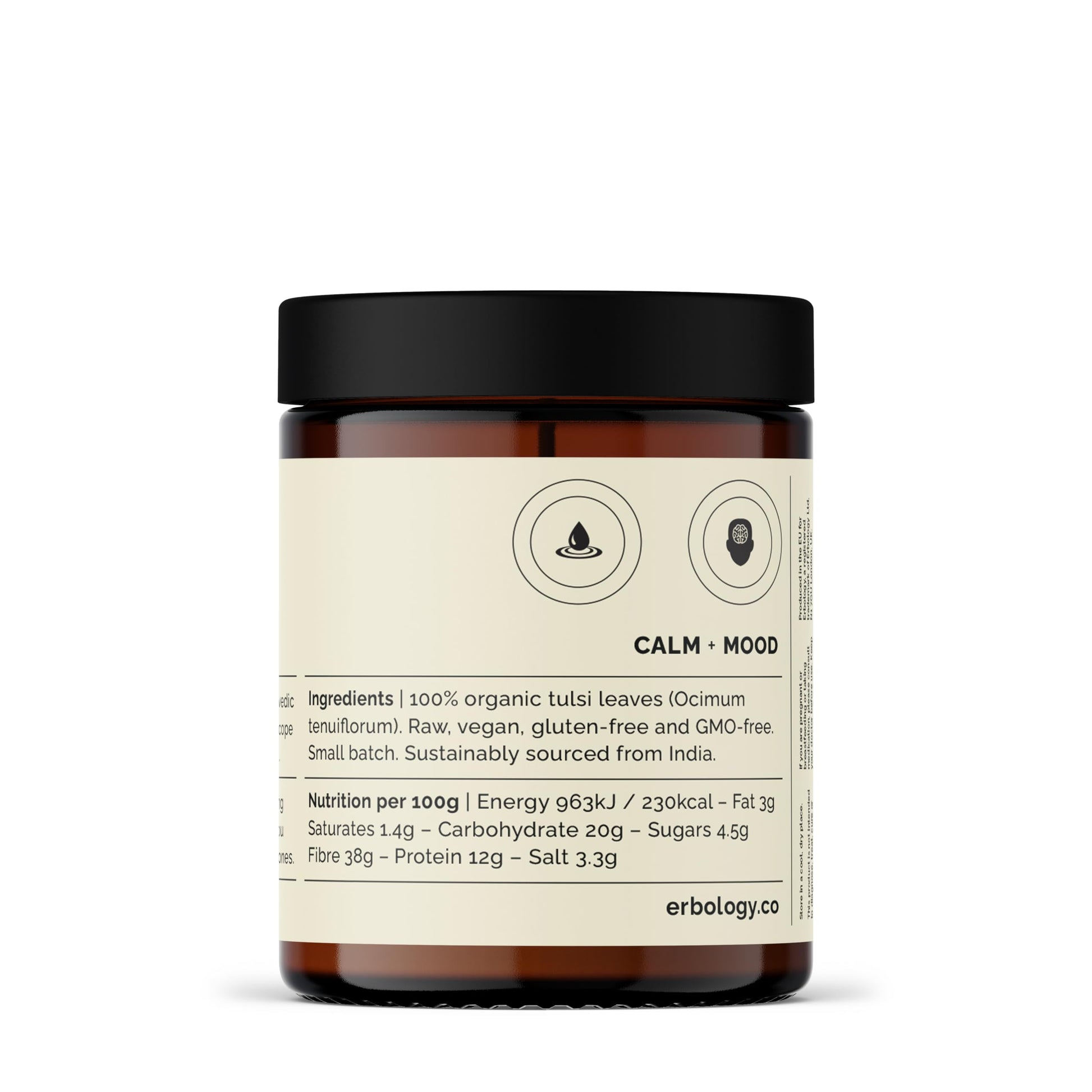 Erbology adaptogenic tulsi powder supplement facts
