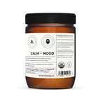 Erbology holy basil powder jar on a wooden background