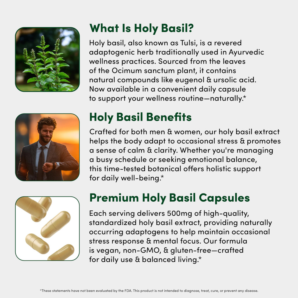 Authentic Vital Peak Tulsi extract supplement packaging