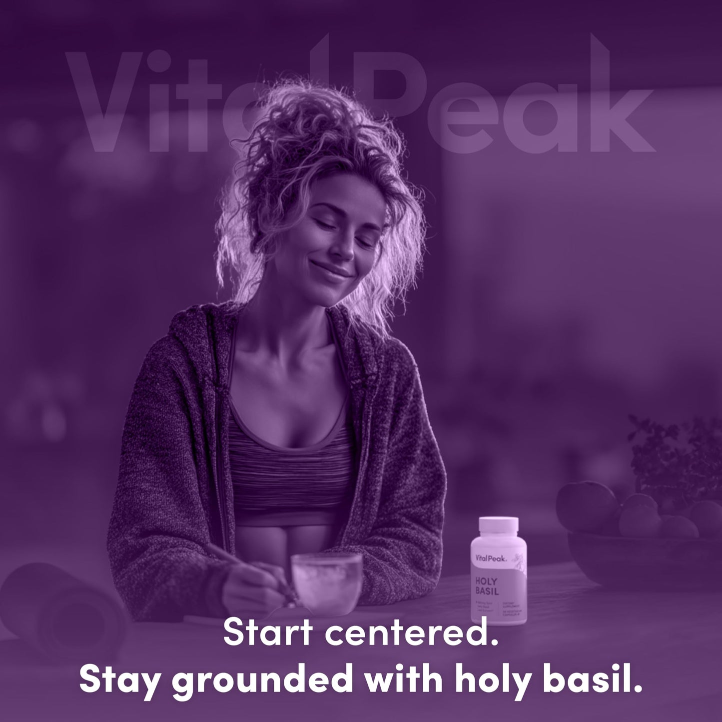 Vital Peak Holy Basil dietary supplement ingredients label