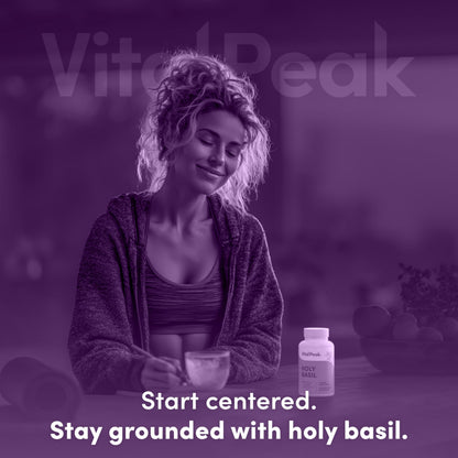 Vital Peak Holy Basil dietary supplement ingredients label