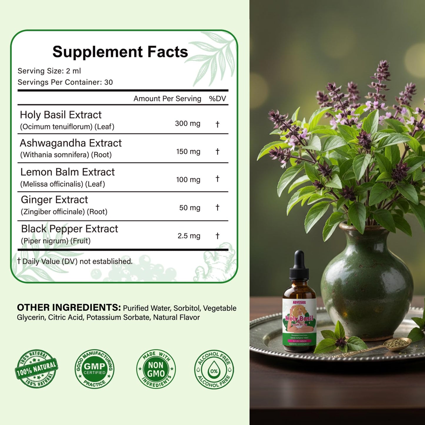 Abyssus herbal tincture for stress relief